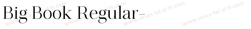 Big Book Regular字体转换